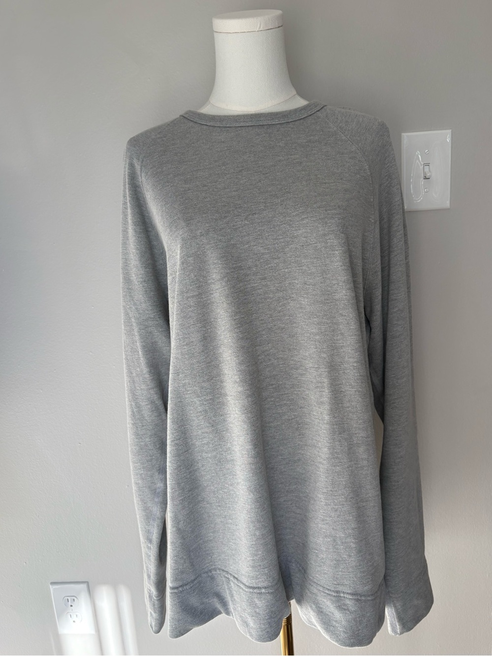 Buck Mason Light Gray Terry Crewneck Sweater - Men's
